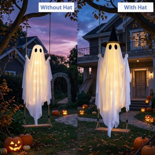 5' CYSKXYI Halloween LED Spooky Swinging Ghost w/ Remote - image 3