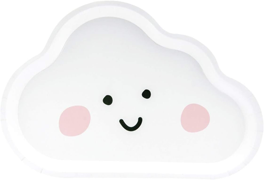 Luck and Luck Sweet Dreams Paper Party Plates Cloud Design White x 6