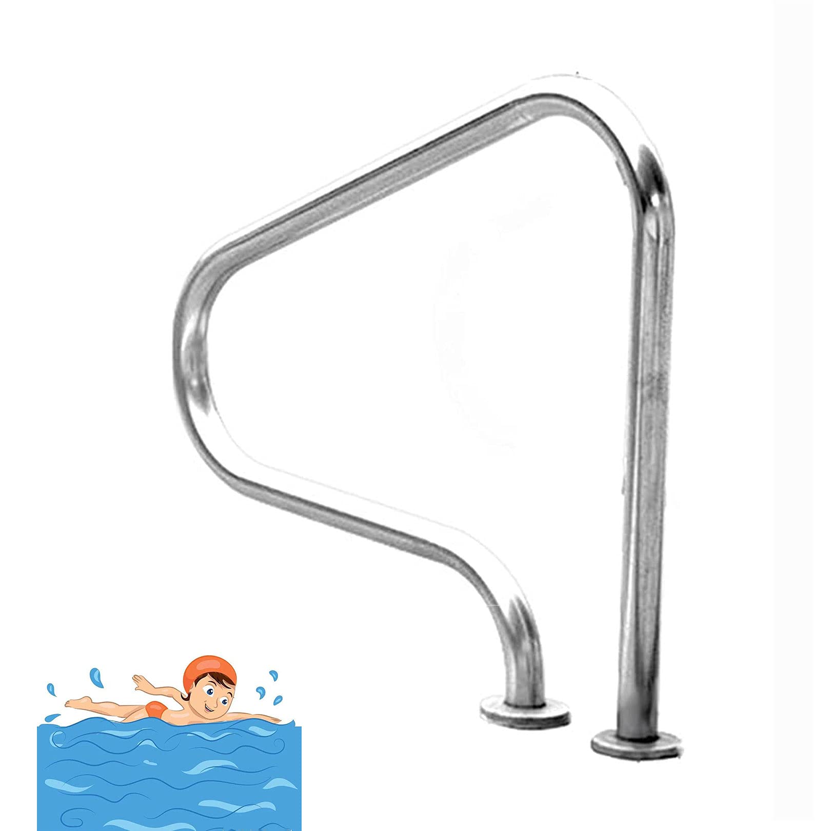 Main courante de piscine pour sécuriser l'accès à l'eau sans glisser