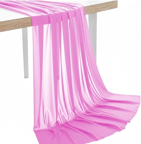 MDS - Paquete de 1 tela de gasa para patio, perno de tela drapeada suave y transparente para decoración de arco de telón de fondo de boda, ropa,