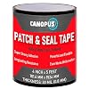 CANOPUS Patch and Seal Tape, Waterproof Tape for Indoor & Outdoor Use, Heavy Duty Thick Rubberized Repair Tape, Fix Leaks on Hoses, Pipes, Gutters, Roofs, Boats, Pools, 4 x 5' Black