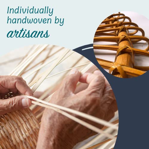 Boho Rattan Sunburst Wall Mirror 24 Inch - Coastal Wicker Natural Wall Decor & Large Round Bohemian Hanging Mirrors, Suitable For Home, Living Room, Office And Bedroom #TOP4