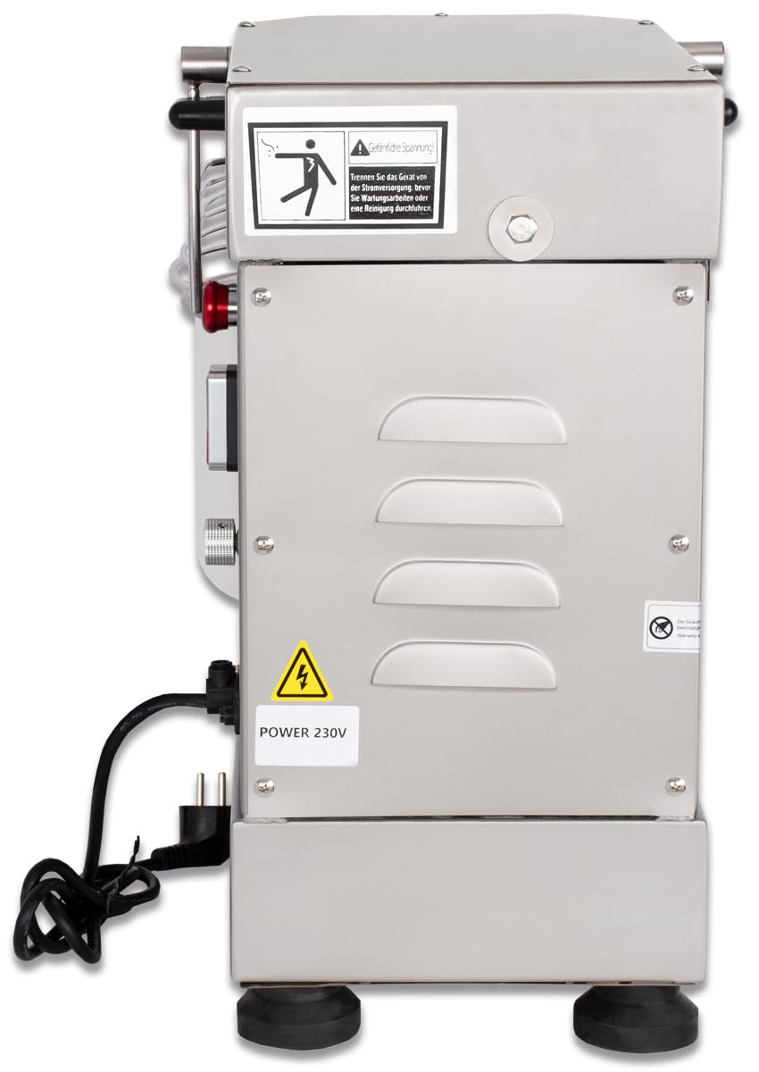 Beeketal Profi Teigknetmaschine BTK10-S – 10L Edelstahl Spiralkneter, 750W Tischgerät mit Geschwindigkeitsregulierung für max. 4kg Mehl, Gastro Teigmaschine für Pizza, Brot & Kuchen, 230V