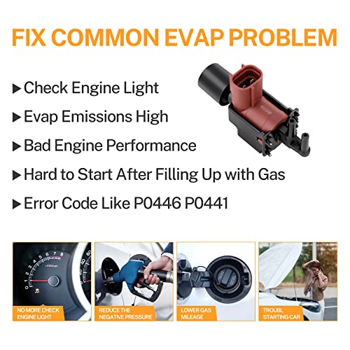 25860-62010 Toyota Vacuum Switching Valve Solenoid Vsv Replacement For 1992-2007 Toyota Camry Sienna Avalon Highlander Solora 92-06 Lexus Es Rx 300 330 3.0 3.3L Replace 911-612 Egr Vacuum Switch Valve #TOP1