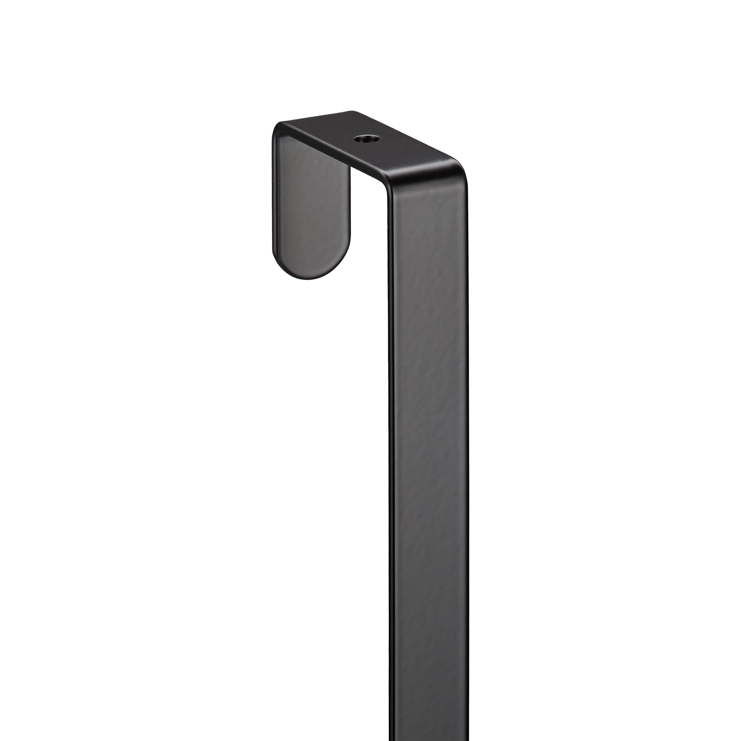 Relaxdays Perchero para Puerta 10 Ganchos, Guardarropa Colgante, Puertas de 4 cm, Pasillo y Dormitorio, Negro y Natural