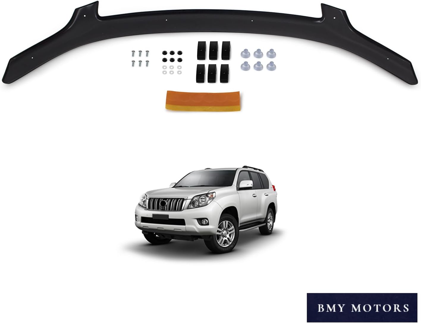 BMY Hood Deflector/Front Bug Shield Compatible for Toyota Land Cruiser Prado 2010-2013 Hood Guard Bonnet Protector | Particles & Bug | Car Accessories