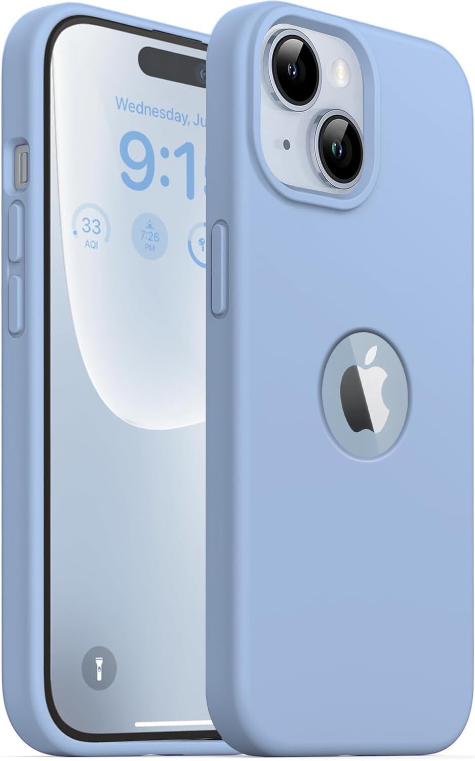 eLzzi Liquid Silicone Cover Compatible with iPhone 14 Case (6.1 inch) 3 Layer Microfiber Logo Cut Lining Covers Phone Cases Full Body Protective Wireless Charging Shockproof Back Cover (official Blue) (B0BFLQ3TZS) Amazon Price History, Amazon Price Tracker