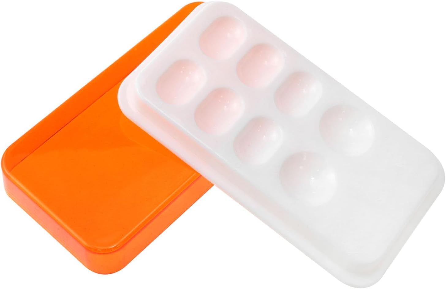 Dental Resin Mixing Palette with Light Shield Box - Orange/White Dental Lab Tray (3.93”x2.24”), Opalescence & Composite Resin Work Surface