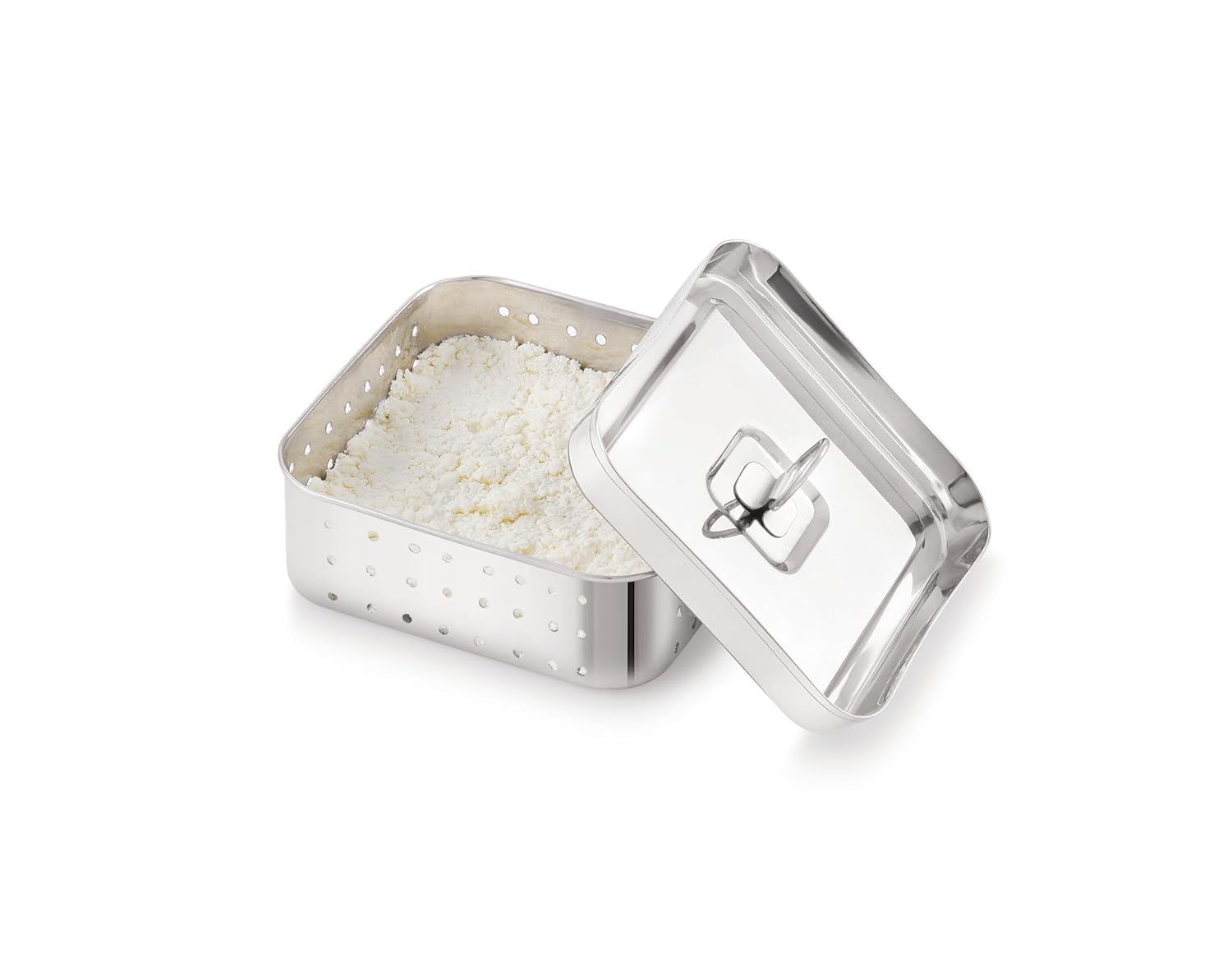 Dangfly Stainless Steel Paneer Maker Mould with Lid| Square Paneer & Tofu Press | Whey Separator for Homemade Paneer, Tofu & Cheese | Easy to Use, Rust-Free & Durable (450 ML) 3