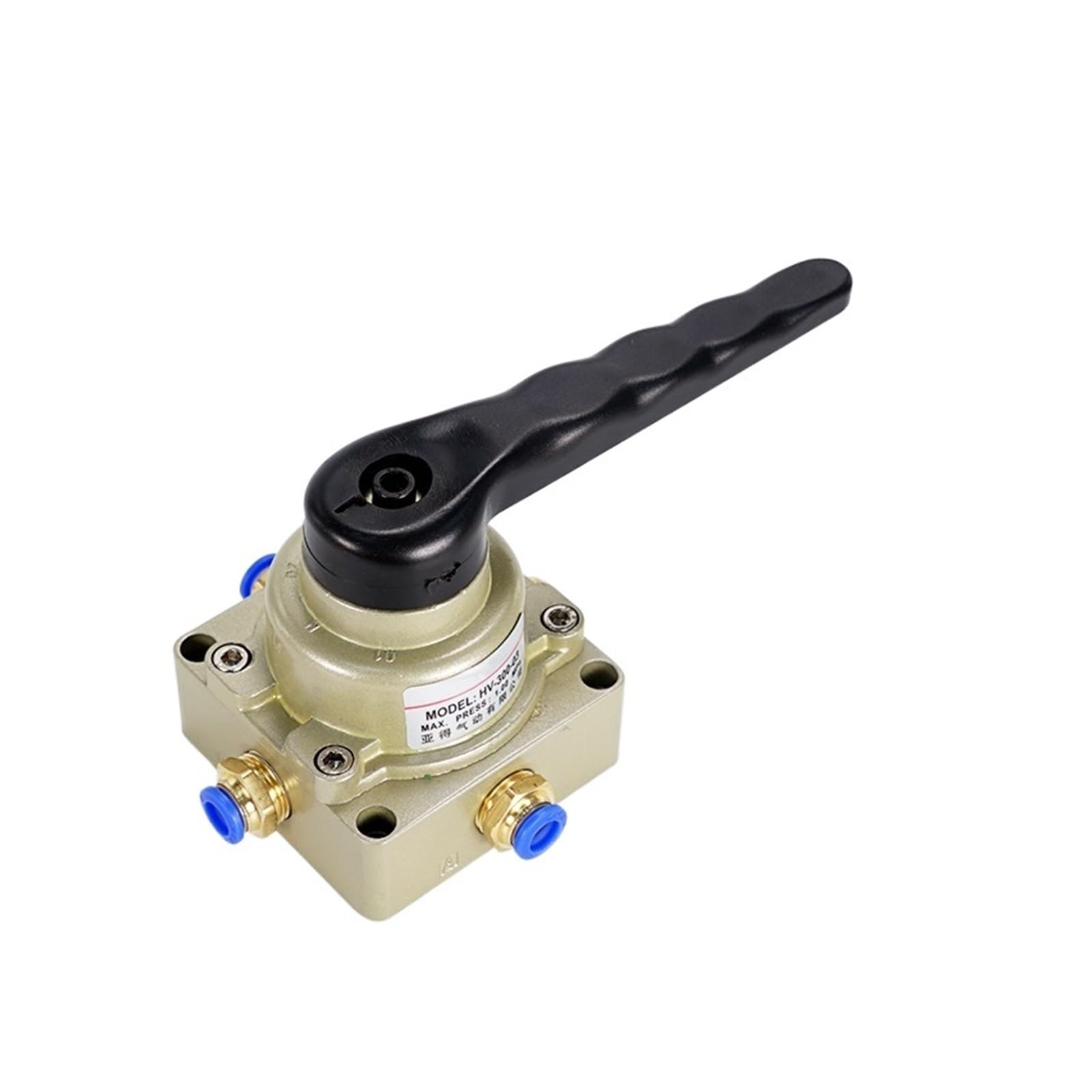 UWUKCJOKQ HV-02 HV-03 HV-04 HV200-02 HV300-03 HV400-04 Three-Position Four-Way Manual air Control Rotary Valve Switch(Hv400-04 W 10mm)