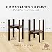 LITADA Wood Plant Stand Mid Century Planter Stand with Plant Saucer, 16'' Tall - Fit 10 '' Flower Pot, Wood Flower Pot Holder Home Decor - Walnut Color (Plant and Pot NOT Included)…