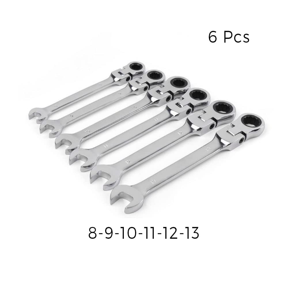 Llaves Fijas,Llaves Fijas con Carraca Juego de llaves de trinquete de 72 dientes, llaves multiherramienta métricas de 8-24MM, juego de herramientas de combinación de llave dinamométrica, cabezal fijo/