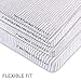 Ely’s & Co. Waterproof Pack and Play/Mini Crib Sheets – All-in-One Mattress Protector and Fitted Playard Sheets – Jersey Cotton – Grey Splash & Stripes, Gender Neutral Nursery Bedding – 2-Pack