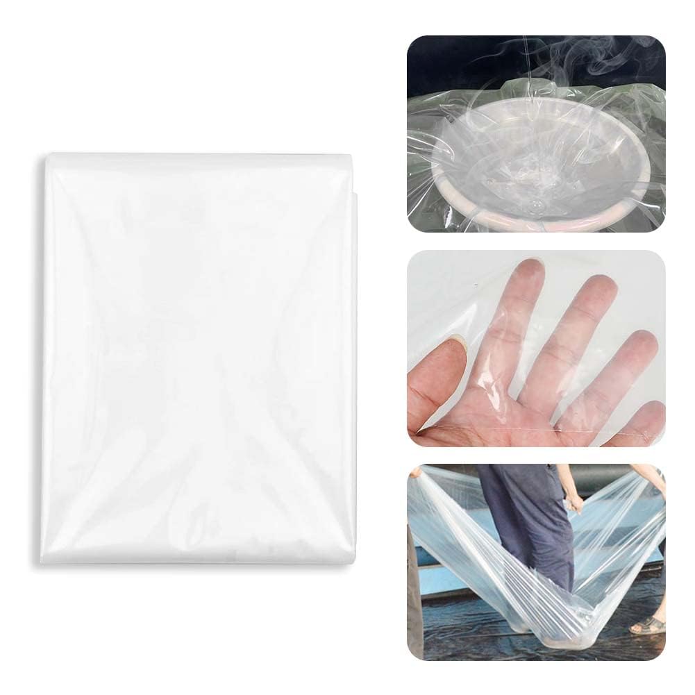 Telo e serra Trasparente 2 x 6m, Protettivo Addensare Resistente agli Strappi, Protezione UV 5, Tela Plastica