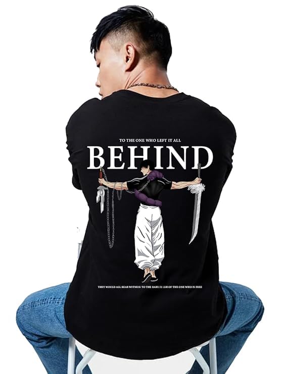 Image of Moonshine Anime Jujutsu Kaisen Oversized Black Loose Baggy Fit Drop Shoulder Half Sleeves Pure 100% Cotton Heavy Premium Fabric TOJI T-Shirt for Men