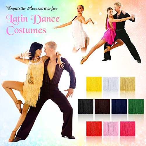 10 Roll 20 Yards 4 Inch Chainette Fringe Trim Tassel Sewing Trim Multi Colored Fringe Trims Lace Trim Ribbon Polyester Tassel Trim For Diy Craft Home Accessory Lamp Shade Clothing Decor, 10 Colors #TOP2