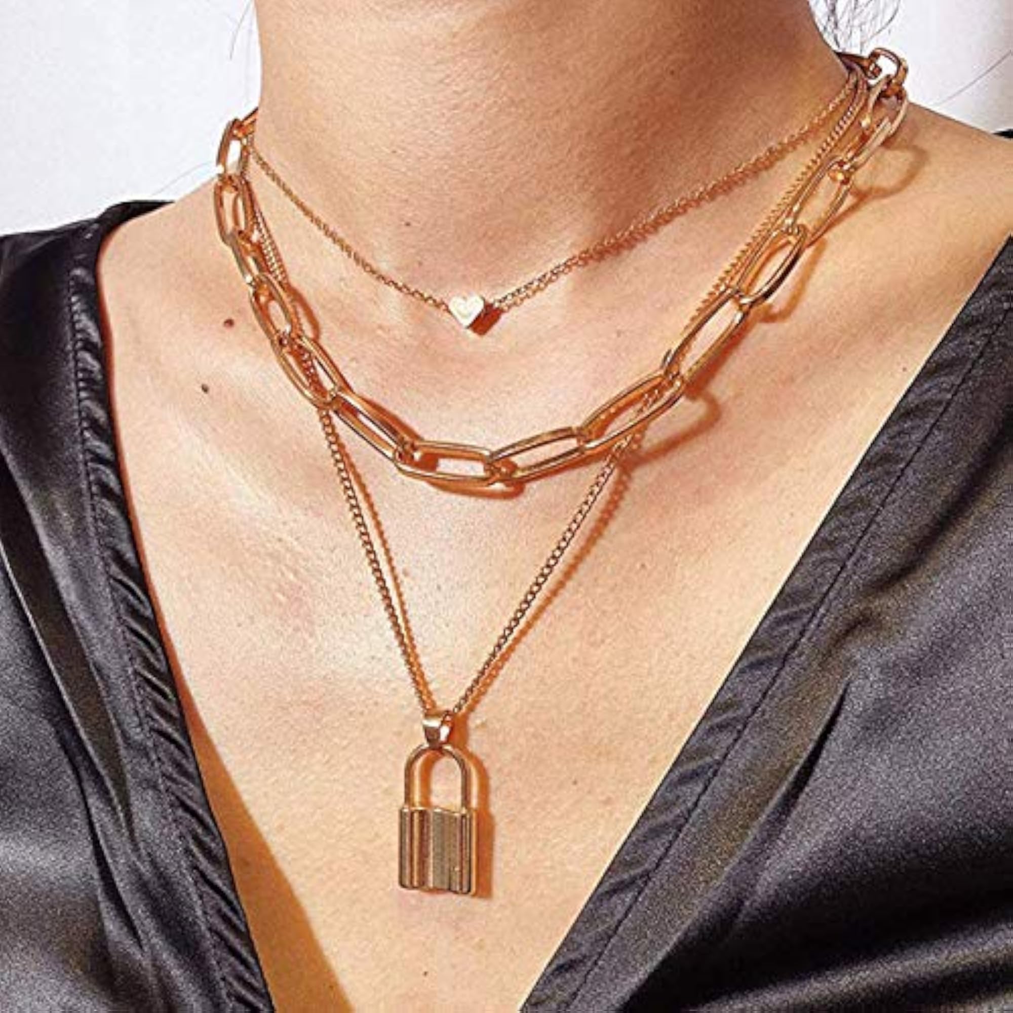 Lock Pendant Necklace Women
