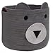 VK VK·LIVING Cotton Rope Bear Animal Basket Foldable Large Woven Storage Basket Baby Nursery Cute Laundry Hamper for Toys, Blanket, Clothes in Bedroom Living Room Toy Box for Baby 14x14 Grey