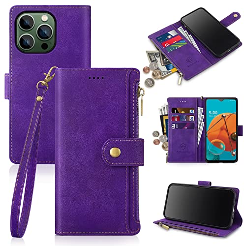 Housse iPhone 13 Pro blocage RFID anti-piratage avec porte-cartes