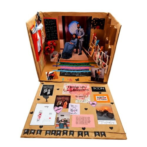 Image of HBH Custom Photo Box with Multiple Compartments Keepsake Storage | Customized Photo Frame
