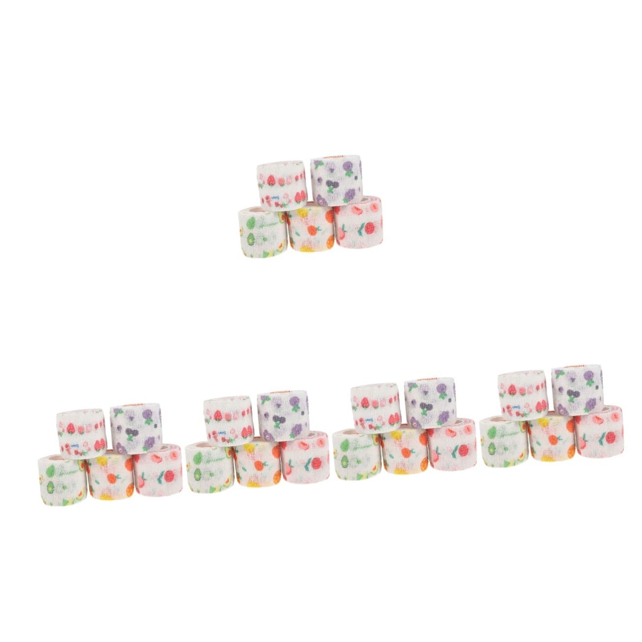 Toddmomy 25rouleaux Bandages Autocollants Pour Secours Adhésives Multifonctions Pour Sport Et Fruits