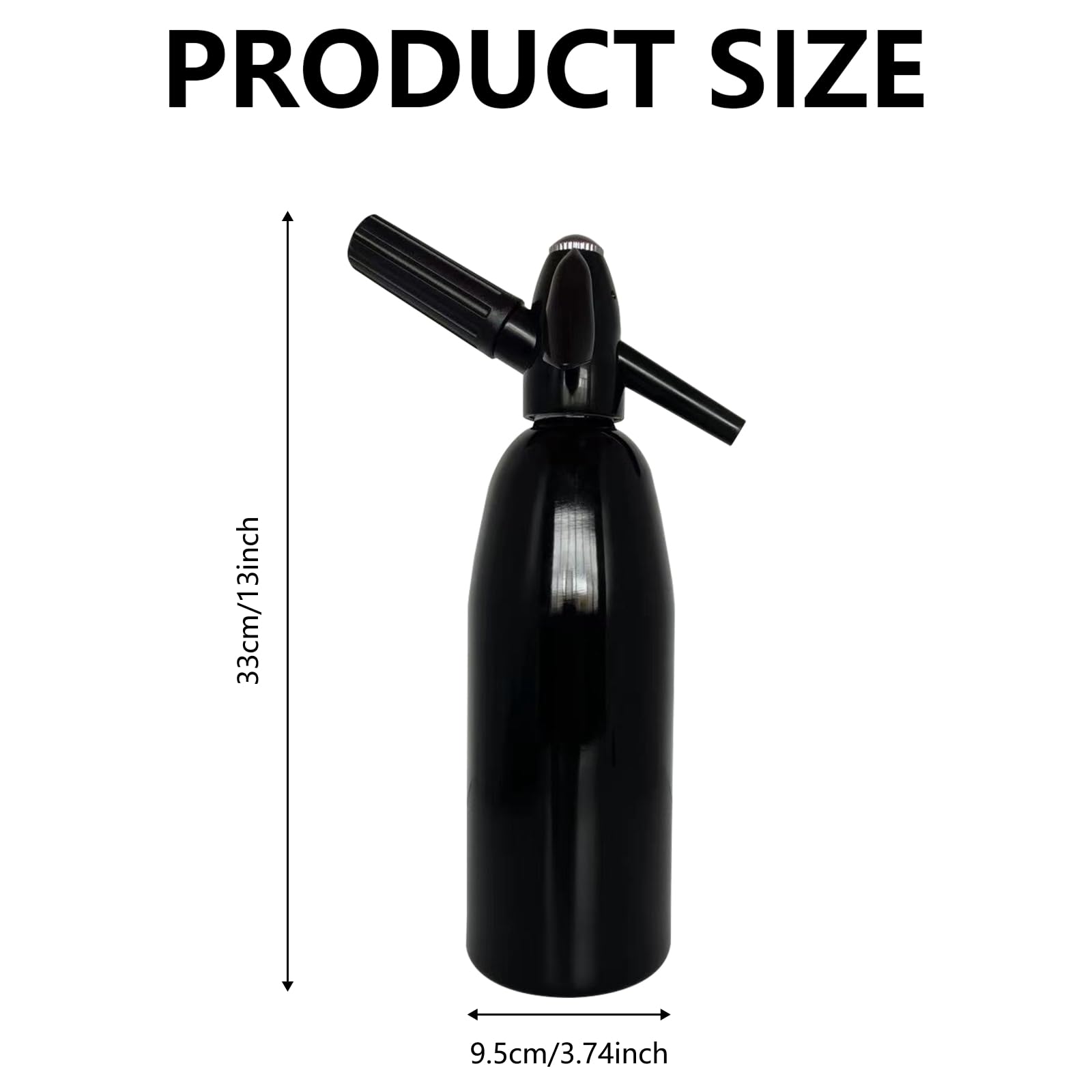 Sifón de Soda, Máquina Para Hacer Soda de 1L Máquina de Aluminio Para Hacer Soda con Limón Minimáquina Portátil Para Hacer Agua con Gas Y Soda Para Bebidas Carbonatadas Jugos Limonada Y Cócteles