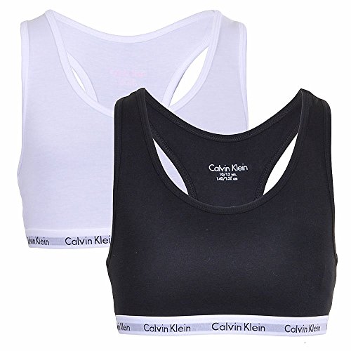 Calvin Klein Damen 2er Pack BH Bralettes Stretch, Mehrfarbig (White/Black),...