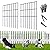 QIEGL 25pcs Garden Fence Animal Barrier 27ft(L) X 17in(H) No Dig Barrier Fencing Dog Rabbits Blocker 9 Vertical Metal Wire Rustproof Border Decorative Fences for Outdoor, Yard, Patio