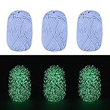 Moon Waves Glow in The Dark Yarn for Crochet Fluorescent Luminous Scrubby Thread Knitting Shining Gl