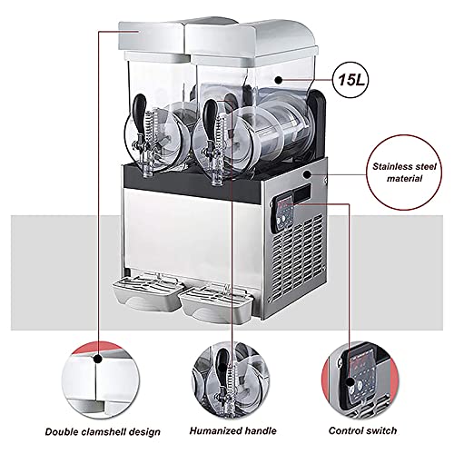 Kommerzielle Slushy-Maschine, Frozen Drink Snowcone Slush Maker-Maschine Weiche Einstellbare Ausrüstung, Edelstahl… – Bild 6