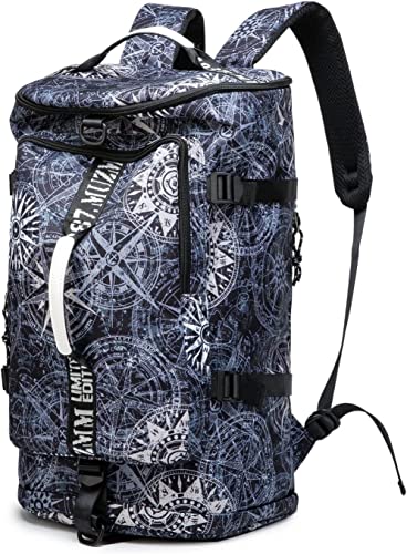 FUNYAGO Gym Duffle Bag Waterproof black Laptop Backpack