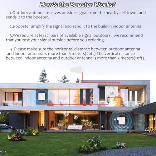 Image of Cell Phone Booster for All U.S. Carriers, Up to 7000Sq.Ft,Cell Booster for Home with 2 Indoor Antennas,Boosts 5G 4G LTE for Band 2 /4 /5 /12 /13 /17 /25 /66, FCC Approved Cell Phone Signal Booster (Ivory)