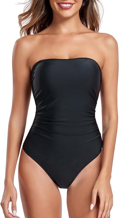 Women's Tummy Control Adjustable Straps One Piece Swimsuit
