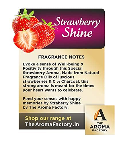 The Aroma Factory Organic Incense Sticks (Pineapple, Strawberry, Chocolate) No Charcoal, Multicolour, 4 cm x 12 cm x 26 cm - Image 4