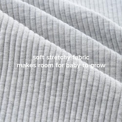 Baby Romper with Baby Mittens & Newborn Hats Footless Long Sleeve Solid Onesie Hi Im New Here - Image 7