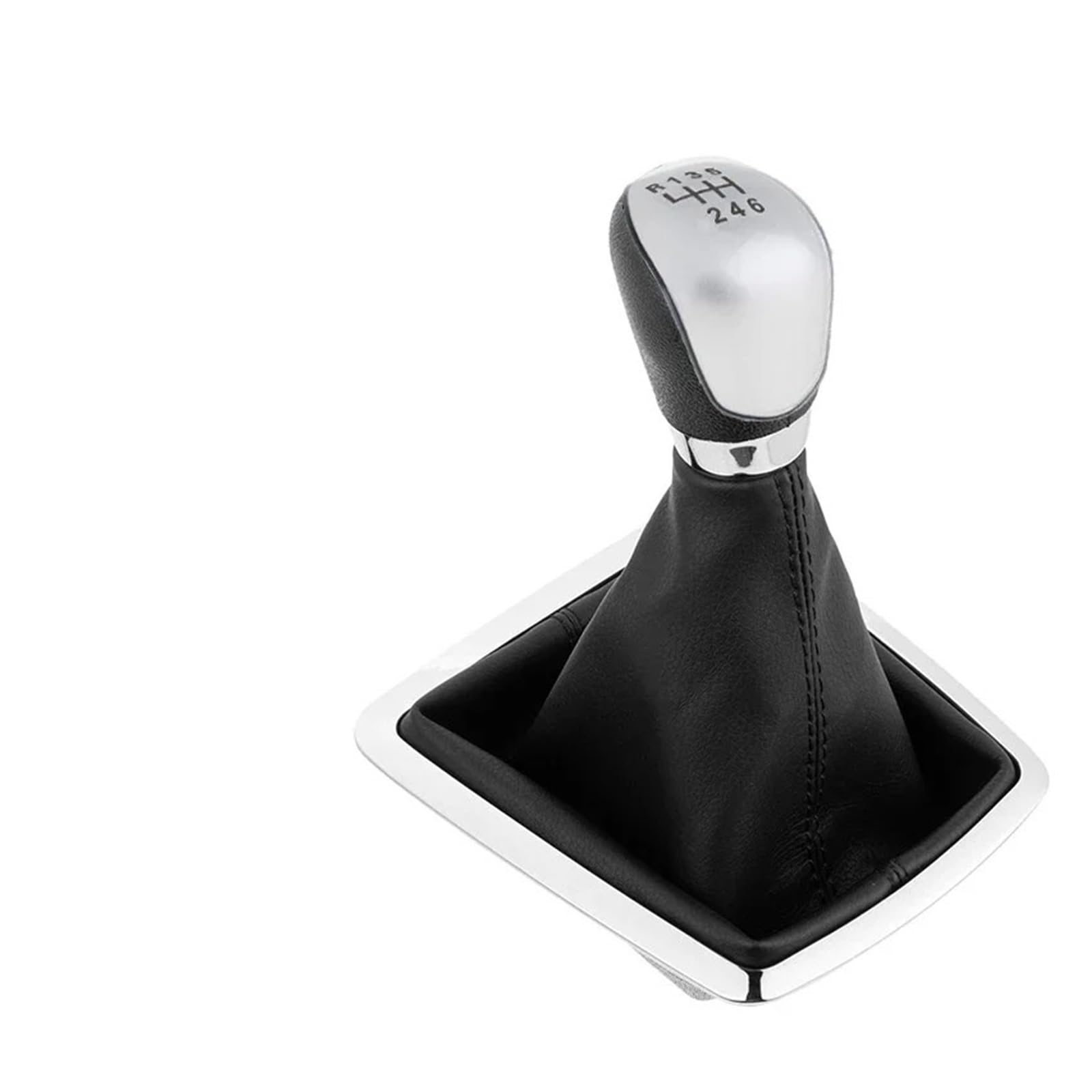 SAUANMNKTP Gearshift Knob for Focus 2 for Mondeo MK2 2004-2011 Gear Shifter Knob Lever Manual 5 6 Speed Galaxy(Silver 6 Speed)