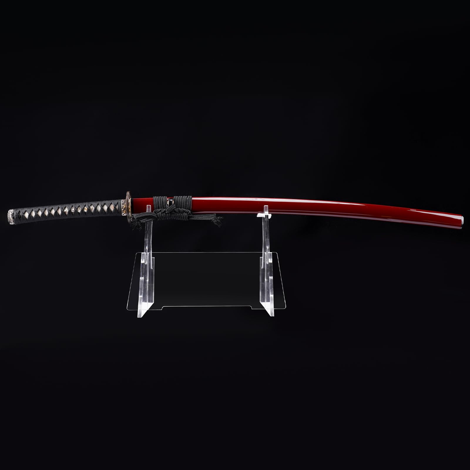 ShadowDancer Handmade Full Tang Katana Sword - Authentic Dojo Crucible Steel Kesho Polishing Katana, Clay Temper, and Sharp Edge - Perfect for Iaido, Martial Arts Practitioners, and Collectors