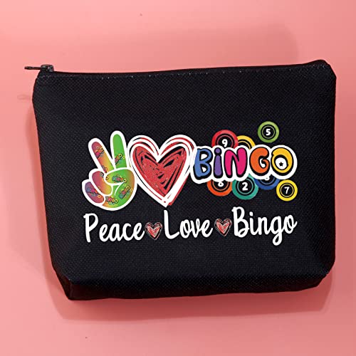 Bingo Caller Bag Lucky Bingo Bag Peace Love Bingo Funny Bingo Player Casino Lover Gift (Peace Love Bingo Black) - Image 3