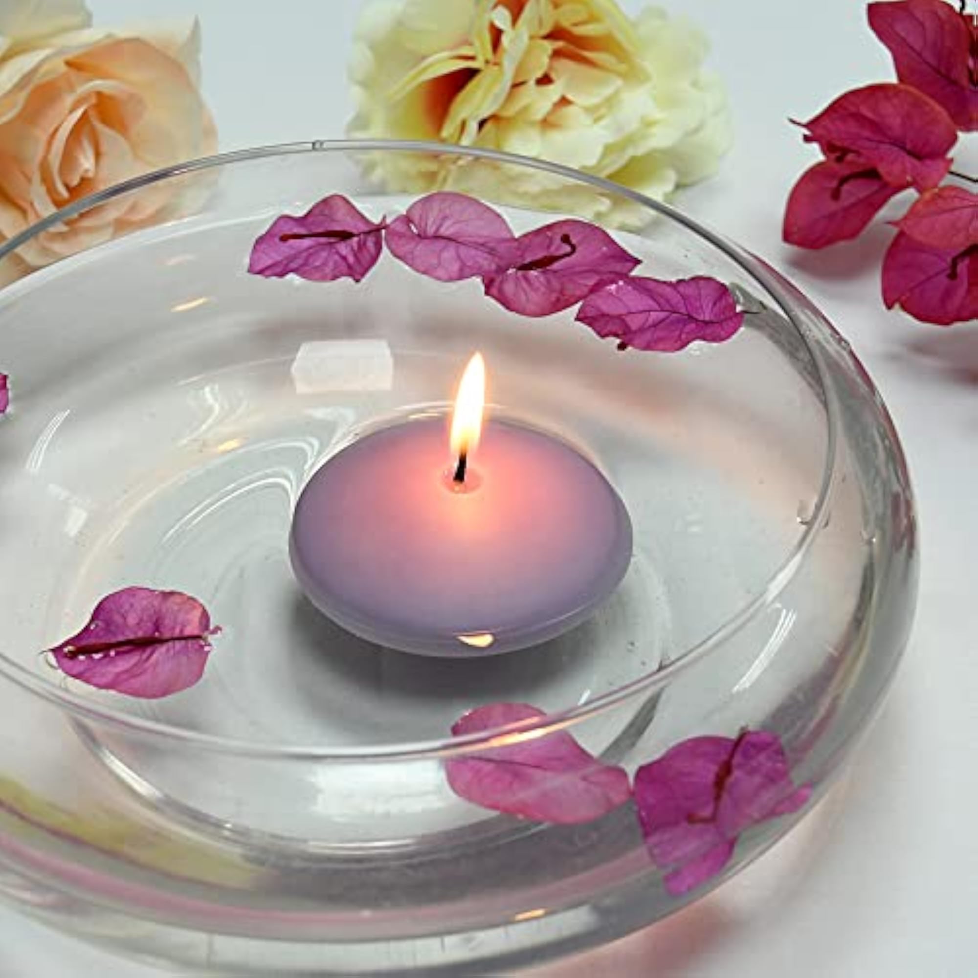 12-Piece Lavender Floating Candles, 3-Inch