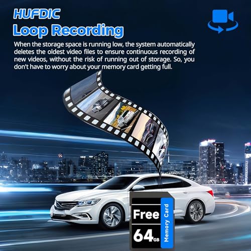 4K Mirror Dash Cam,Rear View Mirror Camera with WiFi,Dash Cam Front and Rear for Car,G-Sensor,7/24H Parking Mode,12" Touch Screen,Includes 64GB Card - Image 6