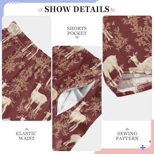 Pajama Pants Soft Lounge Pants with Pockets Retro Goat Sleepwear Bottoms 6-14 Year3