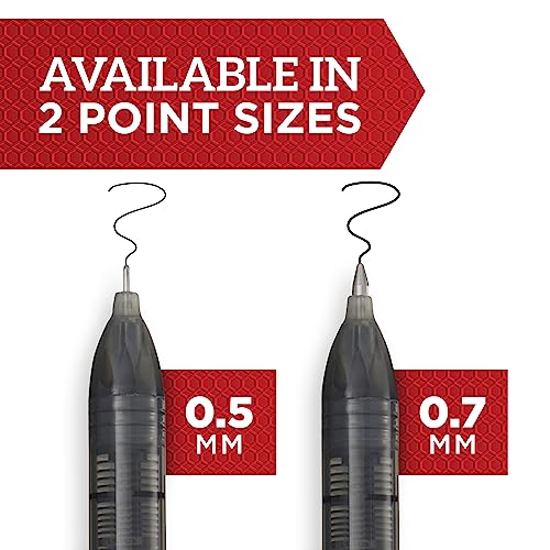 Sharpie Rollerball Pens, Needle Point Tip (0.5mm), Black Ink, 12 Count - Writing, Journaling, Note-Taking, Office Supplies
