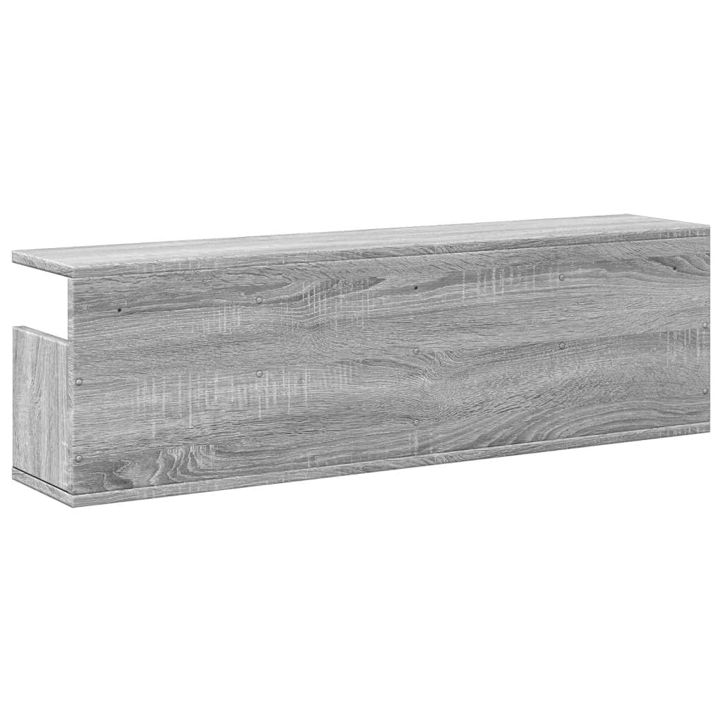 Szafka ścienna, wiszący regał ścienny, regał do przechowywania do biura, sypialni, 100 x 20 x 30 cm, szary, Sonoma materiał drewnopochodny