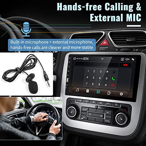 Rimoody Single Din Carplay Car Stereo Android Auto, 1 Din 9 Inch Touchscreen Car Radio with Bluetooth Hands-free FM AM Radio iOS/Android Mirror Link TF/USB/AUX Input EQ Backup Camera - Image 2