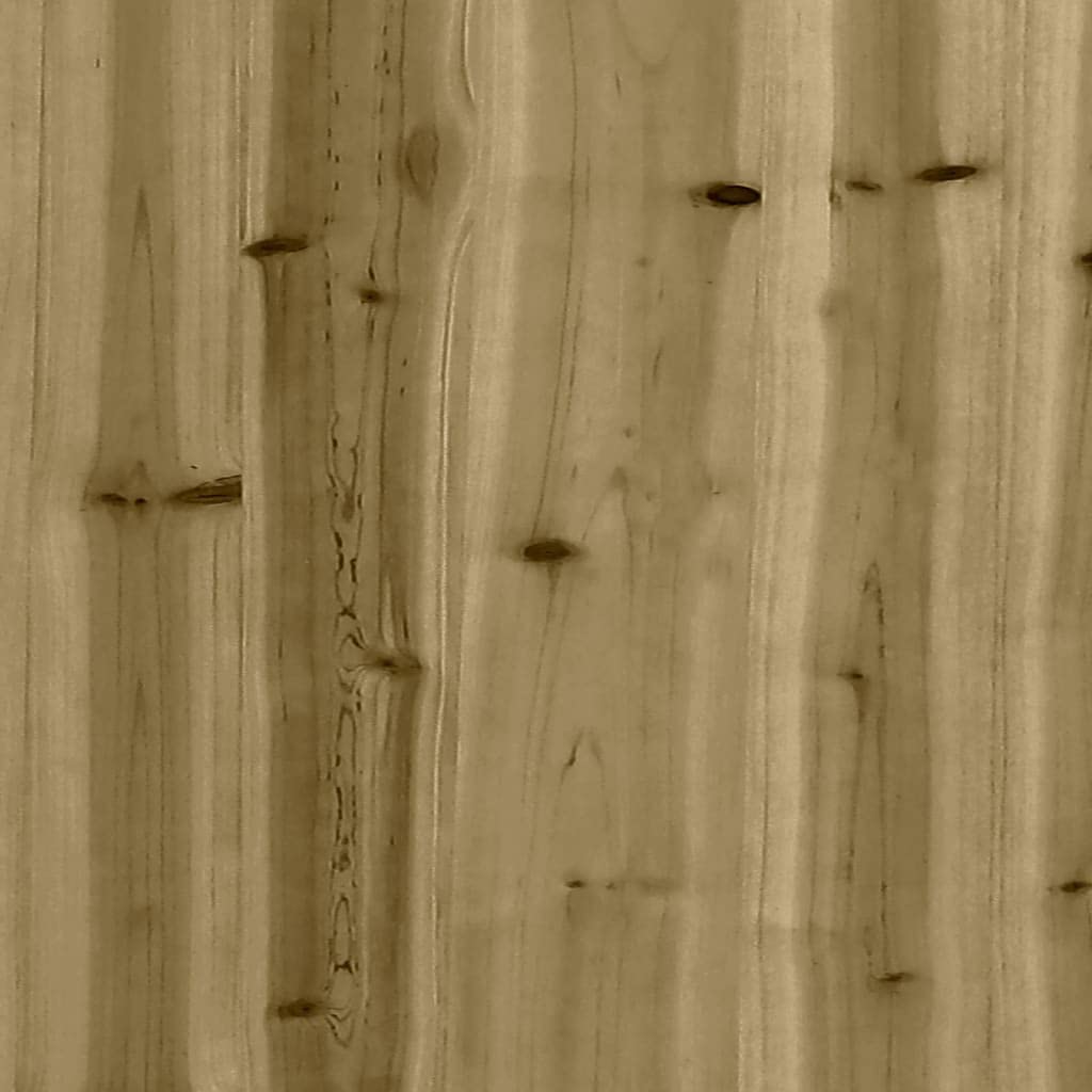 Bancal alto de 200 x 50 x 50 cm de pino a presión, moderno diseño de valla resistente y duradero para balcón, jardín y bancal elevado