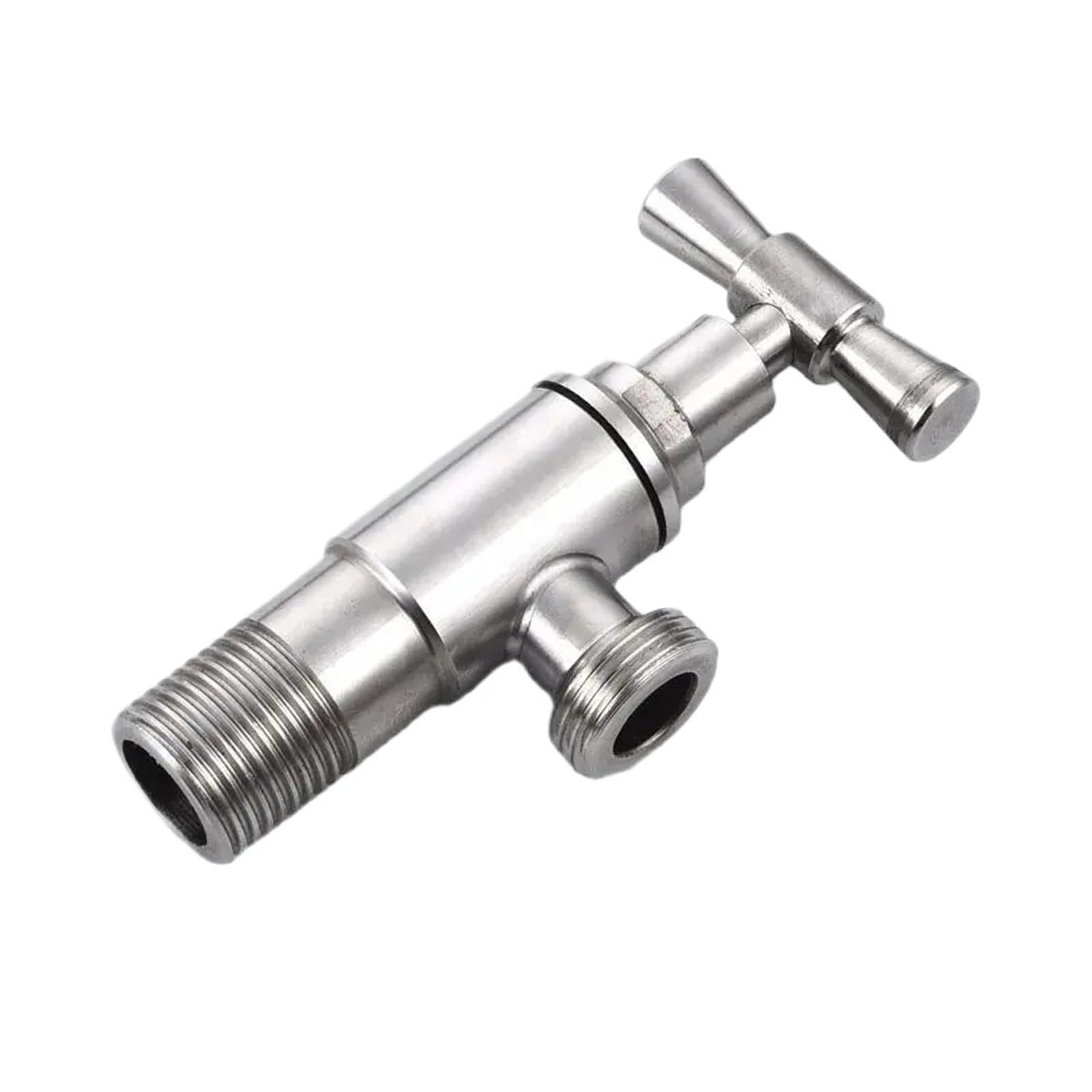 Bvhisehp 1Pcs G1/2 Thread Quick Open Stainless Steel Angle Valve Household Water Inlet Control Bathroom Faucet Fittings
