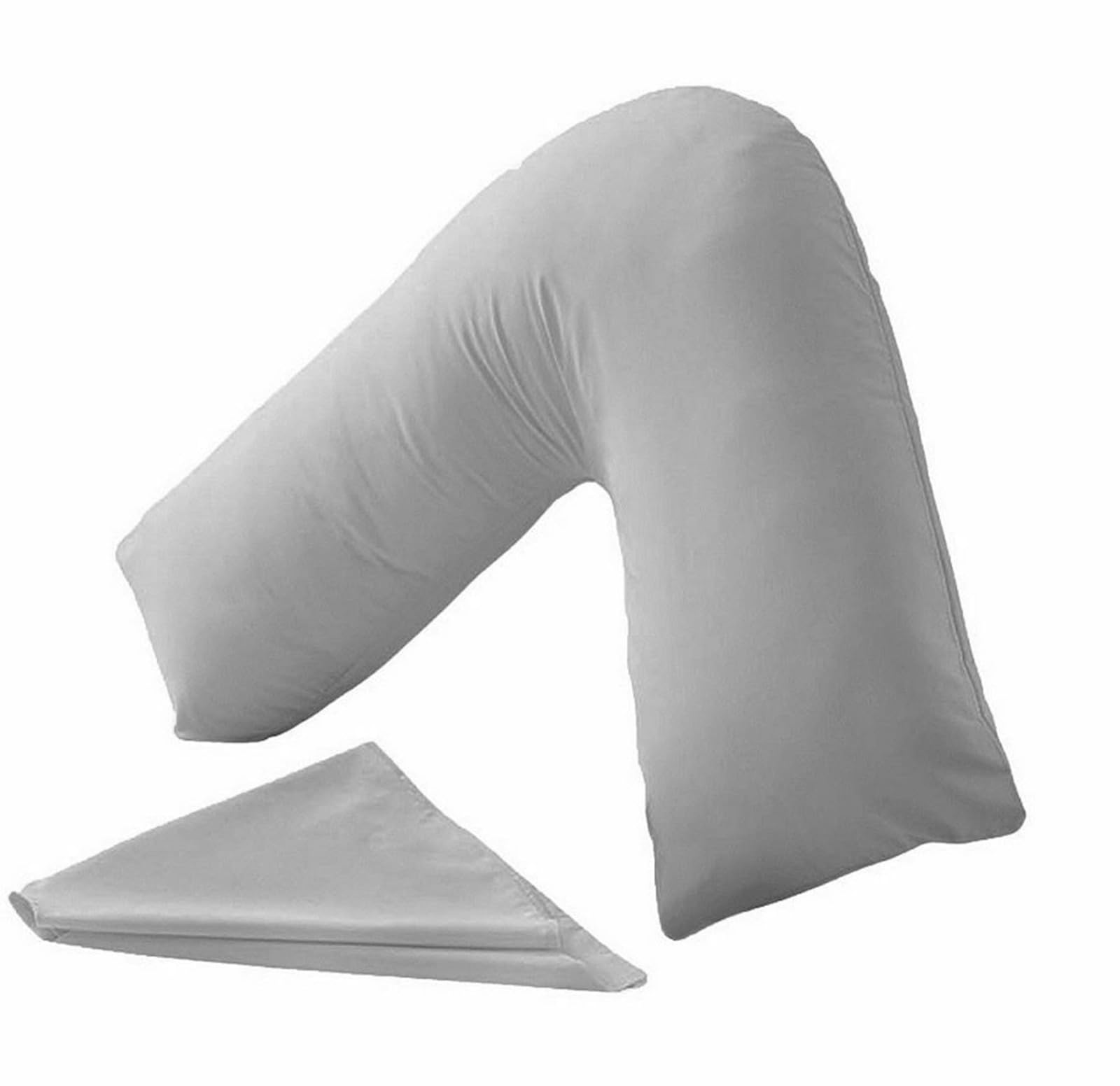 Mh Traders Women's White Extra Filled V Pillows Grapes Orthopedic Support Pillow For Neck, Back & Shoulder Maternity & Pregnancy Pillow V Pillow With Microfiber Filling & Machine Washable