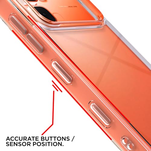 Image of Amazon Basics Back Cover for Infinix Note Edge 5G PC + TPU Clear Transparent Raised Edges Shockproof Protective Phone Bumper Case (Transparent)