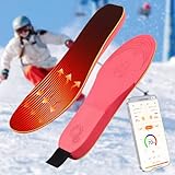 Beheizbare Einlegesohlen mit APP Steuerung,Beheizbare Sohlen,USB-Fußwärmer, Thermosohlen für Herren und Damen,3 Temperatureinstellbar,Thermosohlen für Ski, Jagd, Wandern, Camping (EU 35-40)