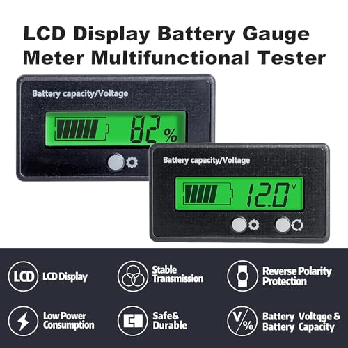 Shockley 12V-48V Battery Voltage Meter, 2 Pc, Green - Image 3